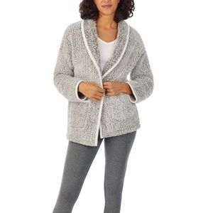 Cuddl Duds Ultra Soft Fur Jacket in Grey Size small NWT